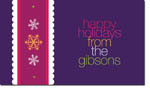 Spark & Spark Holiday Calling Cards - Ribbon With Snowflakes