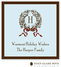Stacy Claire Boyd - Holiday Calling Cards (Enchanted Wreath - Blue - Flat)
