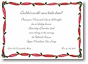 Blue Mug Designs Holiday Invitations - Red Ribbon & Holly