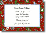 Holiday Invitations by Boatman Geller - Paisley Red
