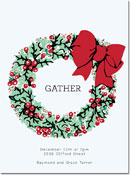 Holiday Invitations by Chatsworth - Holly Wreath Invite