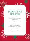 Holiday Invitations by Chatsworth - Snowflakes Red Invite