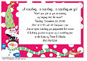 Dinky Designs Holiday Invitations - Polka dot snowman (IASH_004P)