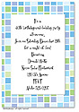 Dinky Designs Holiday Invitations - Blue tile (IASH_139B)