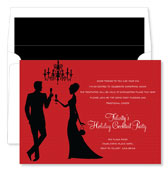 Noteworthy Collections - Digital Holiday Invitations (Silhouette Champagne Toast Berry) (ID-291)
