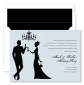 Noteworthy Collections - Digital Holiday Invitations (Silhouette Champagne Toast Grey) (ID-292)
