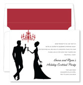 Noteworthy Collections - Digital Holiday Invitations (Silhouette Champagne Toast White) (ID-293)