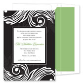 Noteworthy Collections - Digital Holiday Invitations (Formal Scroll Ebony) (ID-301)