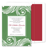 Noteworthy Collections - Digital Holiday Invitations (Formal Scroll Conifer) (ID-302)