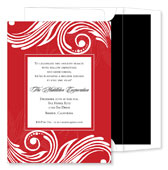 Noteworthy Collections - Digital Holiday Invitations (Formal Scroll Berry) (ID-303)