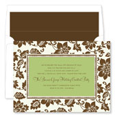 Noteworthy Collections - Digital Holiday Invitations (Floral Chocolate) (ID-308)