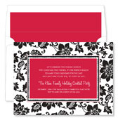Noteworthy Collections - Digital Holiday Invitations (Floral Ebony) (ID-309)