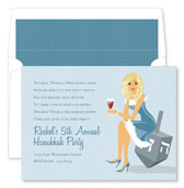 Noteworthy Collections - Digital Hanukkah Invitations (Hanukkah Girl - Blonde) (ID-356-BL)