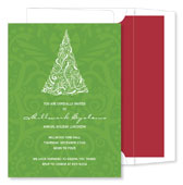 Noteworthy Collections - Digital Holiday Invitations (Filigree Tree Green) (ID-364-GR)