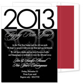 Noteworthy Collections - Digital New Year's Invitations (New Year's Reflection Black) (ID-384)
