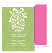 Noteworthy Collections - Digital Holiday Invitations (Filigree Egg Green) (ID-405)