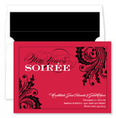 Noteworthy Collections - Digital New Year's Invitations (New Year's Soiree Berry) (ID-422)