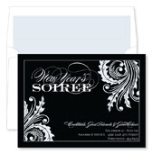 Noteworthy Collections - Digital New Year's Invitations (New Year's Soiree Black) (ID-423)