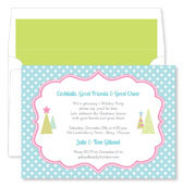 Noteworthy Collections - Holiday Invitations (Bookplate Christmas Trees) (ID-1623)