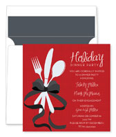 Noteworthy Collections - Holiday Invitations (Cutlery Dinner Party Berry) (ID-1629)