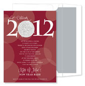 Noteworthy Collections - Holiday Invitations (Disco 2012 Maroon) (ID-1635)