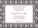 Noteworthy Collections - Holiday Invitations (Ebony Damask) (I-2885)