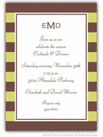 Stacy Claire Boyd - Holiday Invitations (Chocolate Mint Stripes) (22129)