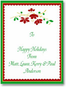 Name Doodles - Holiday Large Rectangle Gift Stickers (Chelsea)