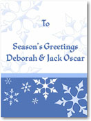 Name Doodles - Holiday Large Rectangle Gift Stickers (Let It Snow)