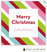 Holiday Gift Stickers by Stacy Claire Boyd (Preppy Stripe - Holiday)