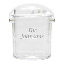 Personalized Tritan Ice Bucket With Tongs