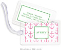 Boatman Geller Luggage/ID Tags - Anchors Pink