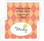 I'm Inkpressed Laminated Luggage/ID Tags - Argyle + Lace (Holiday Papers #LT-1207)