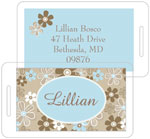 I'm Inkpressed Laminated Luggage/ID Tags - Taupe Flowers (Holiday Papers #LT-1214)