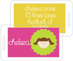 I'm Inkpressed Laminated Luggage/ID Tags - Smiley Girl (Holiday Papers #LT-1219)