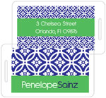 I'm Inkpressed Laminated Luggage/ID Tags - Kaleidescope Navy (Holiday Papers #LT-1229)