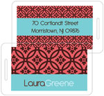 I'm Inkpressed Laminated Luggage/ID Tags - Kaleidescope Aqua (Holiday Papers #LT-1234)