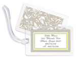 Chatsworth Just Exquisite - Luggage/ID Tags (Grey Damask) (LT-105)