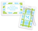 Chatsworth Just Exquisite - Luggage/ID Tags (Blue Plaid) (LT-109)