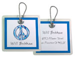 Kelly Hughes Designs - Luggage/ID Tags (Peace Out Blue) (t390)
