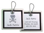 Kelly Hughes Designs - Luggage/ID Tags (Skull-X-Bones) (t392)