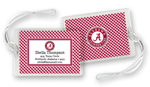 Noteworthy Collections College Luggage/ID Tags - Gingham (Alabama) (CLT-ALA03)