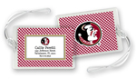 Noteworthy Collections College Luggage/ID Tags - Gingham (Florida State) (CLT-FSU03)