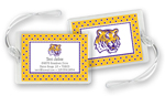Noteworthy Collections College Luggage/ID Tags - Polka Dot (LSU) (CLT-LSU06)