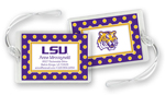 Noteworthy Collections College Luggage/ID Tags - Simple Dot (LSU) (CLT-LSU08)