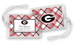 Noteworthy Collections College Luggage/ID Tags - Plaid (Georgia) (CLT-UGA05)
