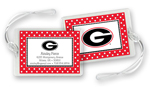 Noteworthy Collections College Luggage/ID Tags - Polka Dot (Georgia) (CLT-UGA06)
