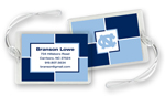 Noteworthy Collections College Luggage/ID Tags - Color Block (North Carolina) (CLT-UNC02)