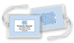 Noteworthy Collections College Luggage/ID Tags - Gingham (North Carolina) (CLT-UNC03)