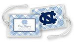 Noteworthy Collections College Luggage/ID Tags - Plaid (North Carolina) (CLT-UNC05)